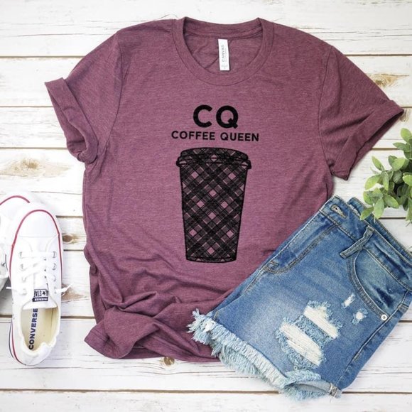 Rags & Royal Tops - Rags & Royal Coffee Queen Graphic Tee Shirt